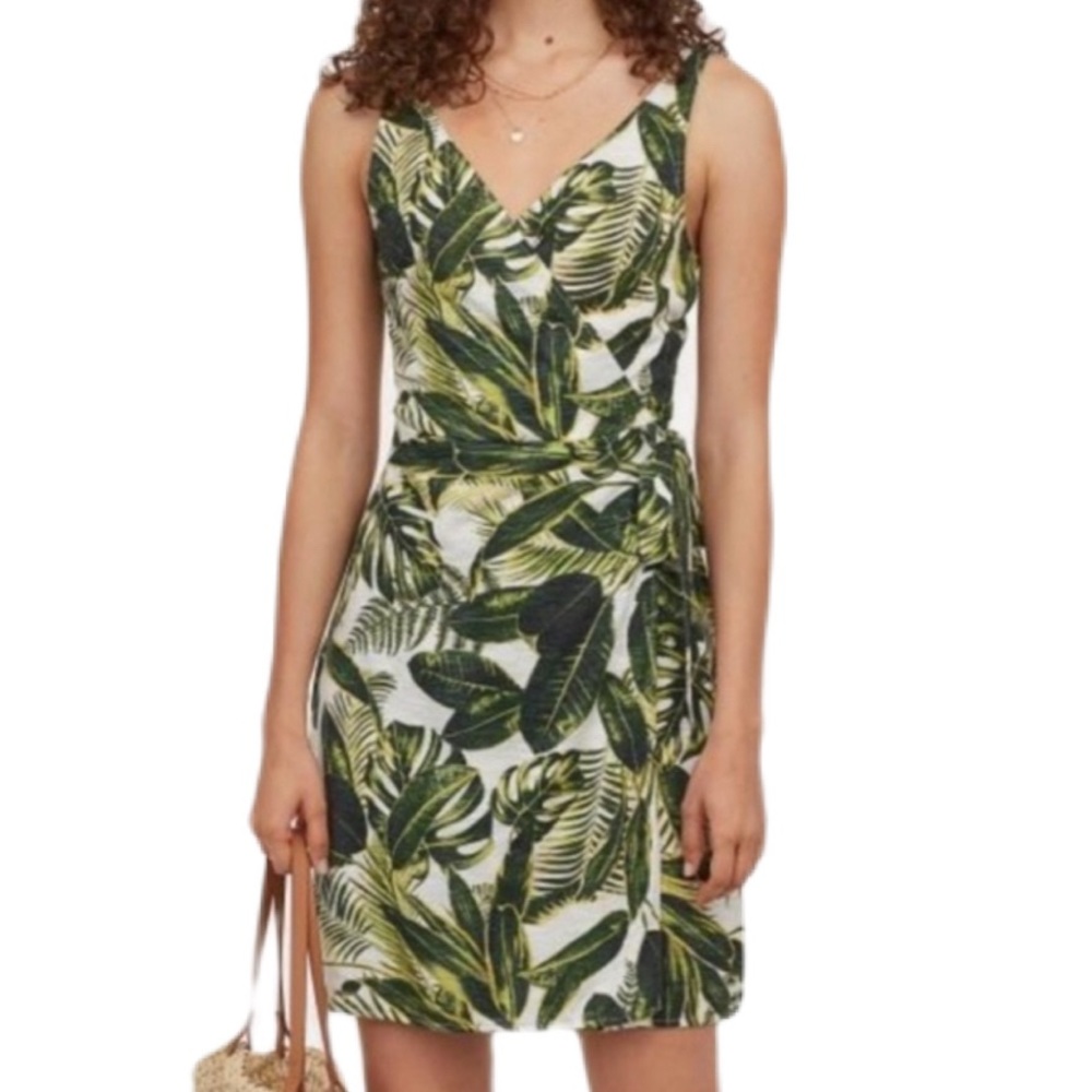 H&M Palm Leaf Wrap Dress M
